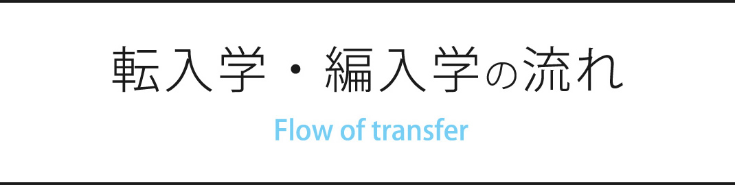 転入学・編入学の流れ